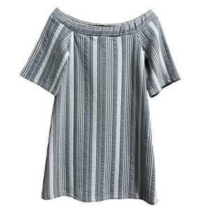 Zara Trafaluc Striped Off The Shoulder Women’s Size Small Dress